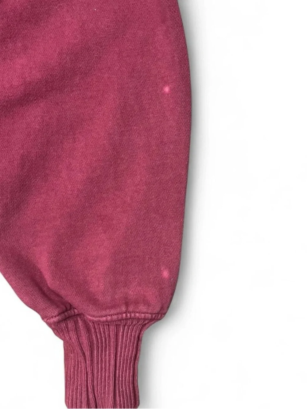 Women's Cropped Aerie Hoodie in Burgundy - Picture 5 of 6